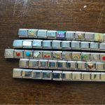 Assorted Italian Charm Bracelet Lot Silver Photo 1