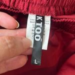 Y2K K TOO Ruched Zip Ankle Track Pants Womens L Red Athleisure Streetwear Sporty Size L Photo 7