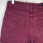Rock & Republic Sz 10 Kimber Denim Shorts Maroon Side Zippers Photo 8