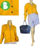 STUDIO MICHELLE STUART VINTAGE 1990'S YELLOW KNIT CARDIGAN (S) Photo 1