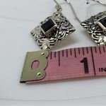 ORCHID STERLING SILVER WITH DARK BLUE SAPPHIRES DANGLE EARRINGS Photo 11