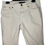 LRL Lauren Jeans Co. White Denim Women's Size 4 Stretch Straight Leg Polo RL Photo 1