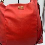 Coach Isabelle Crossbody Leather Purse Handbag Pink Orange Papaya Photo 1