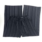 Lulus Lulu’s Black Striped paperbag waist wide leg pants Photo 0