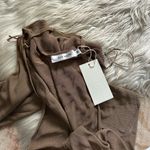 AYA MUSE Edo Knit Cowl Backless Maxi Dress Brown Size XS Photo 4