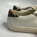 Madewell  sidewalk low top sneakers snakeskin embossed leather white size 8 Photo 2
