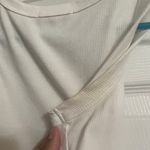 White Ribbed Crop Top Tank Photo 3