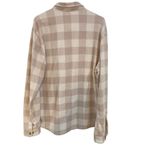 Sonoma  XL beige white plaid button down fleece shacket Photo 2