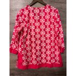 Caribbean Joe  size Large tunic women Pink Resort Pool V neck Vacation Tunic Photo 2