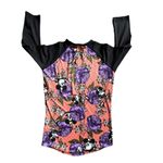 LuLaRoe Woman's Minnie Mouse Floral Raglan 3/4 Sleeve Top Colorful XXS Photo 2