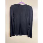 jonathan simkhai krishna top missing gold necklace, size XS, *Flawed Black Photo 14