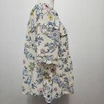 Signature Studio  Beige Floral Ruffled Babydoll Blouse Size Large Photo 3