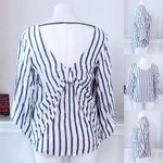 Anthropologie ’s Drew Top Open Bow Back Blouse, Natural Denim Size S NWT $166.00 Photo 4