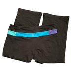 Lululemon  cropped FLARE wide leg leggings blue purple green capris Photo 1