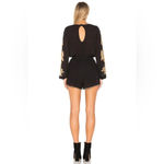 l*space L* Gianna Romper in Black and Tan Crochet Size XS Photo 4