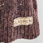 LAUREN Ralph Lauren Chenille Knit Scarf Classic Preppy Neckwarmer Minimalist Brown Photo 5