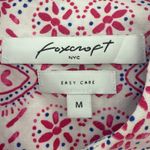 Foxcroft  NYC Women's Easy Care Pink Abstract Print Button Down Shirt Size Medium Photo 7