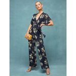 Reformation Lemongrass Jumpsuit in Black 0 Womens Floral Dressy Outfit Photo 11
