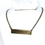 Handmade Infinity & Beyond Gold-Tone Reversible Necklace Photo 0