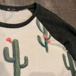 South western cactus print Fleece tunic top Green Size M Photo 2