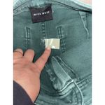 Miou Muse Pants Women's Medium Wide Leg Cropped Raw Hem Casual Trousers Green Photo 5