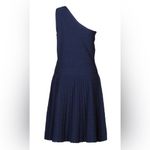 Michael Kors  - Navy One Shoulder Pleated Mini Dress - NWT Size Small Photo 3