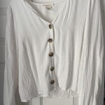 Urban Romantics Long Sleeve White Blouse Photo 0