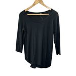 Tahari  Black Scoop Neck 3/4 Sleeve Shirt Women's Size Small New Photo 5