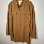 Liz Claiborne Elisabeth by  Caramel Brown Button Down Long Sleeve Shirt Photo 4