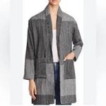 Eileen Fisher  Organic Cotton Black Gray Ombre Knit Cardigan Jacket Minimalist M Photo 2