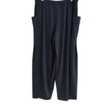 Halara Navy Blue Mid Rise Drawstring Pocket Palazzo Flowy Wide Leg Pants Size 1X Photo 4