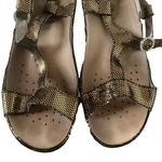 The comfort club women’s gold sparkle strappy sandals summer shoes Sz 40 Black Photo 2