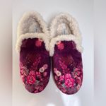 Johnny Was Women’s Size 7 (9.25”) Sweet Bouquet Floral Sherpa Slipper Loafer Photo 1