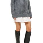 Staud Aldrin Mini Dress in Grey Gray Size L Photo 1