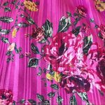 WAYF  Pink Floral Long Sleeve‎ Mini Dress Cocktail Party Low Back Satin XS New Photo 8