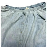 Cotton Bleu Strapless Denim Dress With a Raw Hem Blue Size M Photo 3