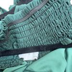 Exlura Green Square Neck Long Sleeve High Low Layered Hem Empire Waist Dress XL Photo 7