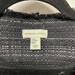 Adrienne Vittadini  Black Tweed Fringe Open Front Jacket Womens Size Medium Photo 5