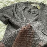 J.Crew Sheer Metallic Sweater Tee Dark Gray AS IS Size XS Photo 8