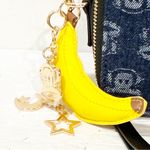 Paul Frank  Denim Bananas Clutch Full Zip Bag Charm Photo 2