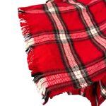 Loft Red Plaid Fringe Shawl Size XS/S NWT Photo 2