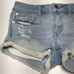 American Eagle Women's Distressed Denim Shorts Lace Trim Size 10 Photo 2