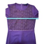 Max Mara Weekend Burgundy Provinom Jersey Lace Top Dress Sz M Photo 4