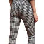Anthropologie  Women’s 0 Black White Checkered Plaid Essential Crop Flare Pants Photo 2