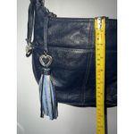 Brighton  BABY BARBADOS BLUE PEBBLED LEATHER ZIPTOP CROSSBODY‎ SHOULDERBAG W Photo 9
