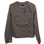 Pendleton  Button Front Shirt Jacket Long Sleeve Twill Cotton Brown Size Medium Photo 0