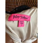 Betsey Johnson Size XS//Vintage Y2K Pearl Collar Black and White Lace Dress Photo 4