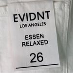 EVIDNT Los Angeles Size 26 Essen Relaxed White Raw Hem Straight Leg Denim Jeans Photo 7
