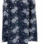 Style & Co Black Silver Linen Embroidered Skirt Sz 16W Photo 0