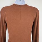 Lululemon Ribbed Long Sleeve Shirt Brown Copper Brown Casual Top Women Sz 4 Cozy Photo 4